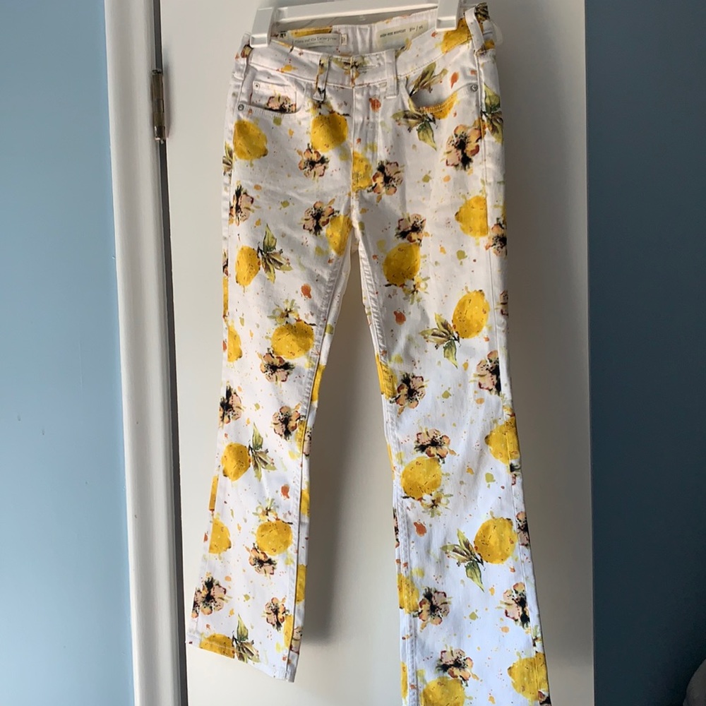 Anthropologie Lemon High-Rise Bootcut Jeans